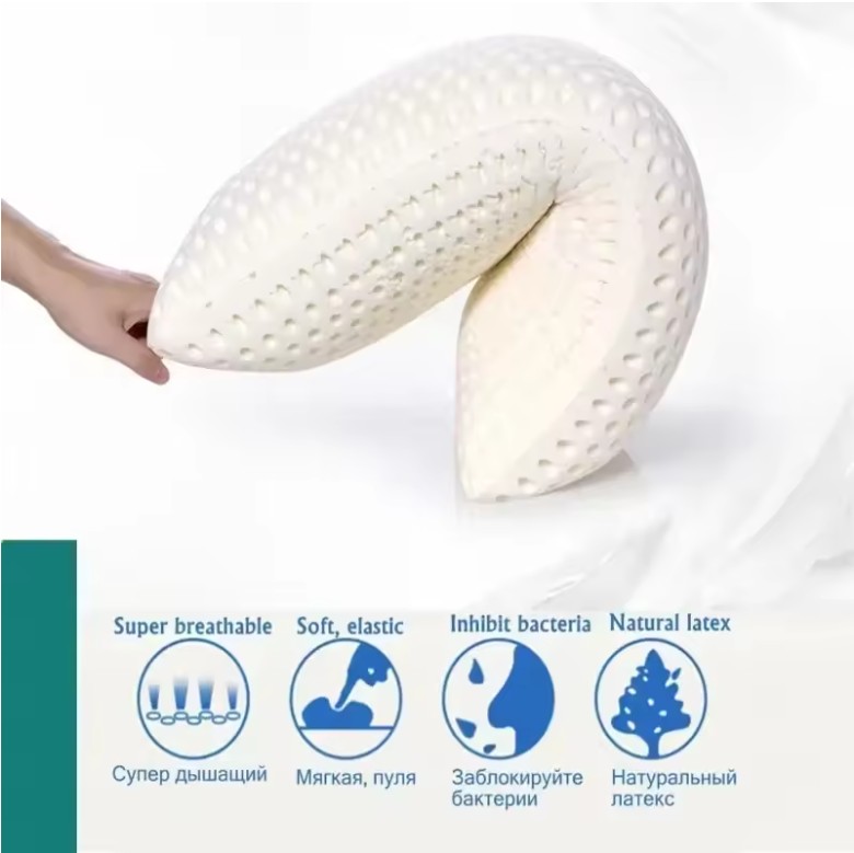 100% Natural Latex Orthopedic Pillow – Neck Pain Relief & Breathable Cervical Support - Image 7