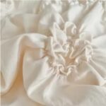 3D Pinch Pleated Duvet Cover Set – King Size 220x240 Solid Twist Flower Design - Image 3