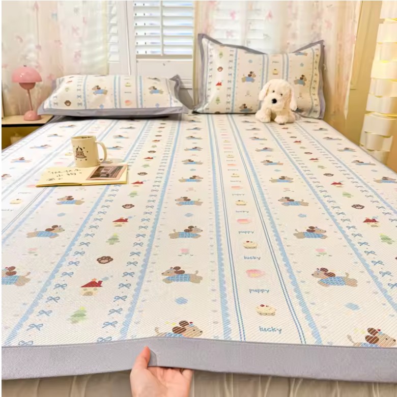 Ice Silk Cooling Bed Mat – Breathable Summer Sleep Pad with Pillowcase for All Ages - Image 2